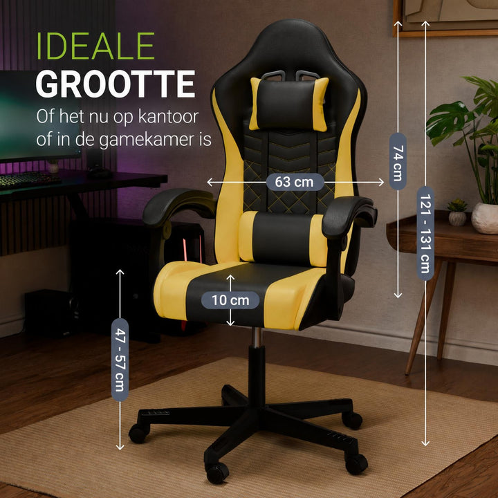 Gamestoel HyperSeat – kunstleer, verstelbare rugleuning, 120 kg
