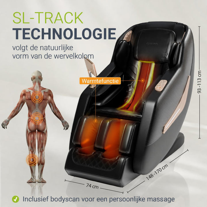 Massagestoel Paros – shiatsu, zero gravity en warmtefunctie
