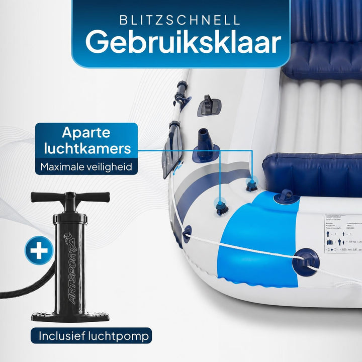Rubberboot 3,22 m – voor 4 personen, met 2 zitbanken