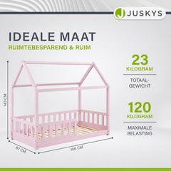 Kinderbed Marli 80x160 cm – huisbed met uitvalbeveiliging