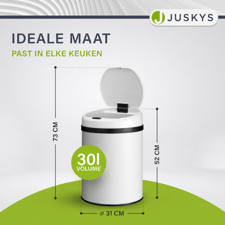 Ronde sensor prullenbak – automatisch deksel voor de keuken
