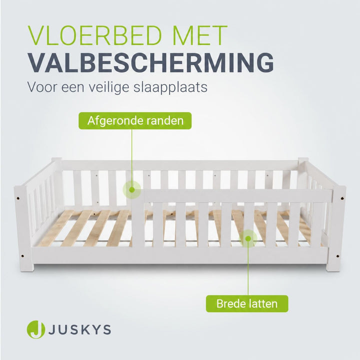 Kinderbed Naya 80x160 cm – vloerbed met uitvalbeveiliging