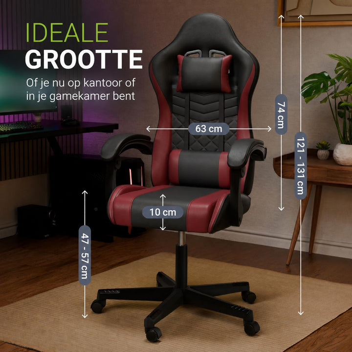 Gamestoel HyperSeat – kunstleer, verstelbare rugleuning, 120 kg