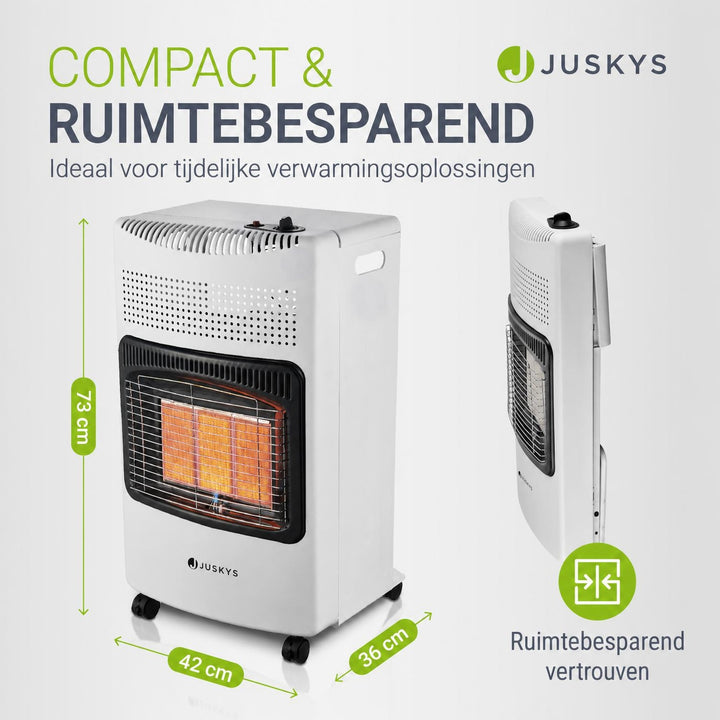 Gaskachel GS42US – 4200 W, 3 standen, keramische branders