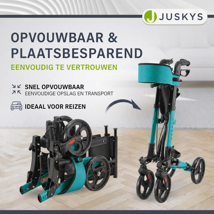 Rollator Vital van aluminium – inklapbaar, met zitje, tot 130 kg