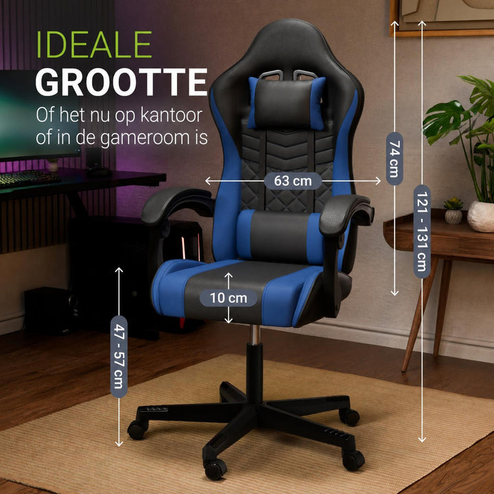 Gamestoel HyperSeat – kunstleer, verstelbare rugleuning, 120 kg