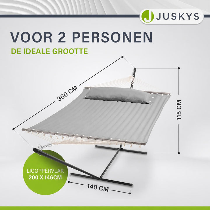 Hangmat Cata met standaard – 2 personen, inclusief kussen
