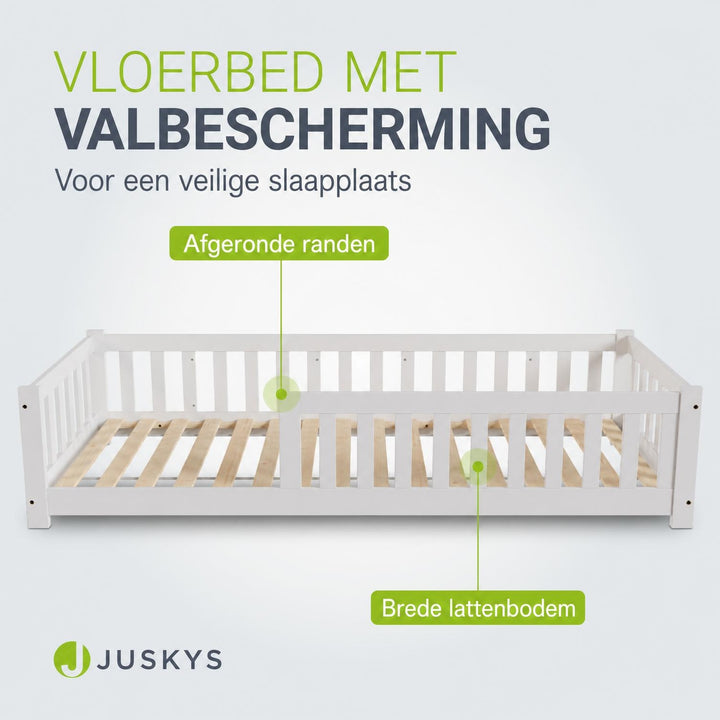 Kinderbed Naya 80x160 cm – vloerbed met uitvalbeveiliging