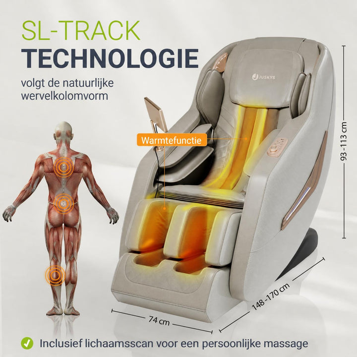 Massagestoel Paros – shiatsu, zero gravity en warmtefunctie