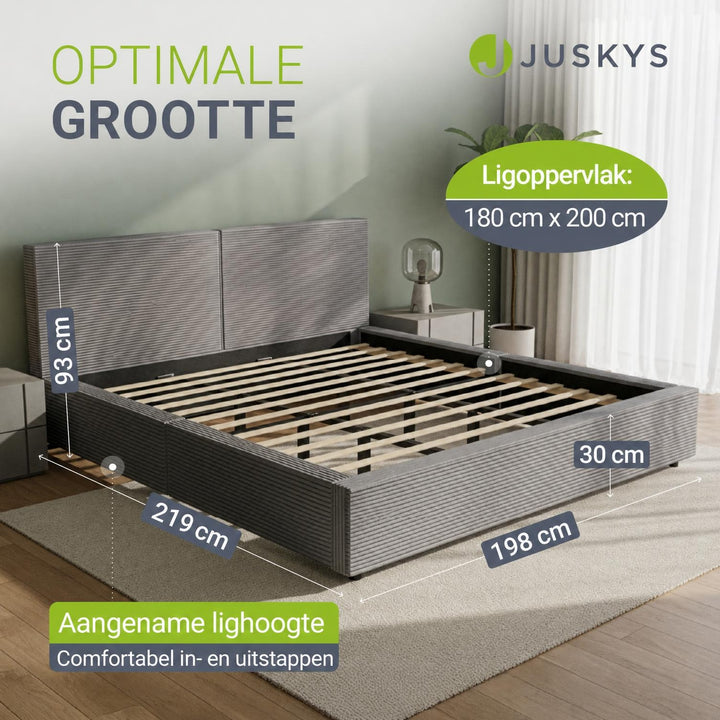 Gestoffeerd bed Salerno