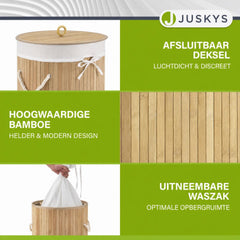 Bamboe wasmand Curly-Round
