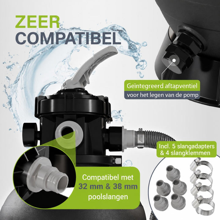 Zandfiltersysteem voor zwembaden tot 47m³
