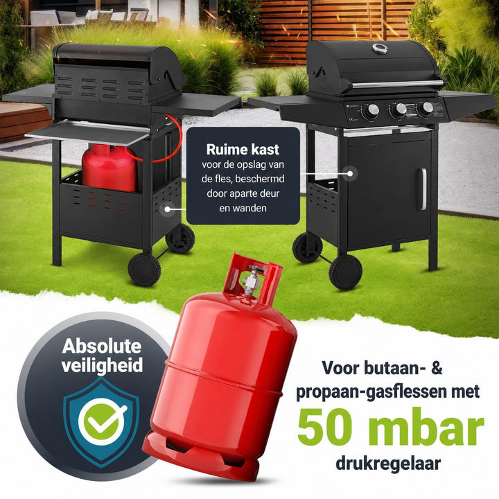 Gasbarbecue Louisiana – 3 branders, inclusief beschermhoes