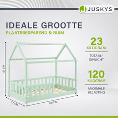 Kinderbed Marli 80x160 cm – huisbed met uitvalbeveiliging
