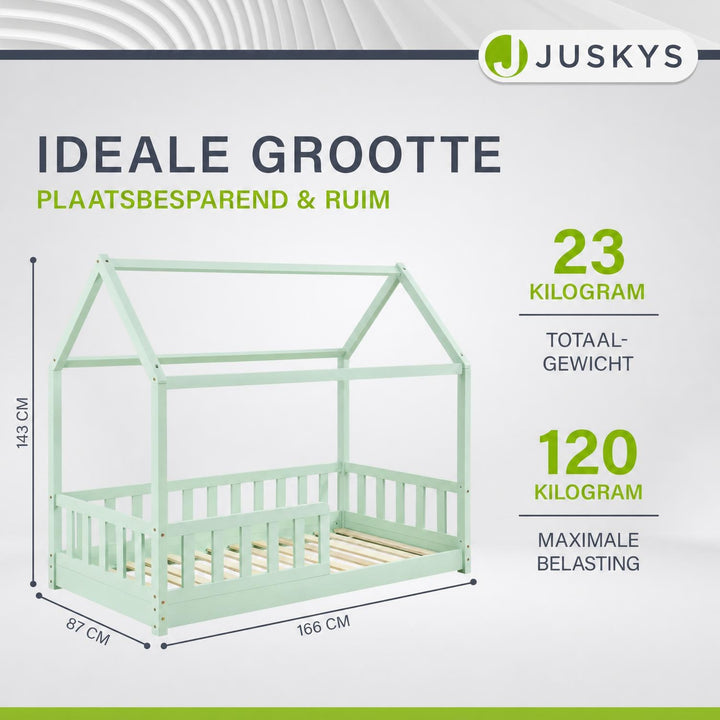 Kinderbed Marli 80x160 cm – huisbed met uitvalbeveiliging