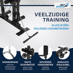 Krachtstation ProfiGym 3000 – 14 gewichten tot 77 kg, staal