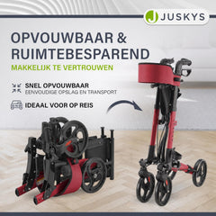 Rollator Vital van aluminium – inklapbaar, met zitje, tot 130 kg