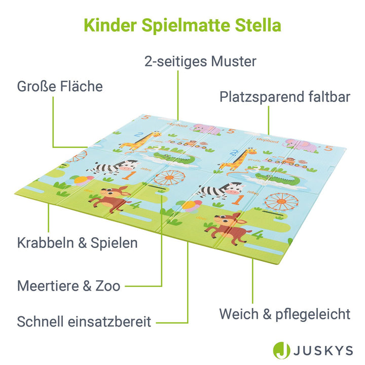 Speelmat 180 x 200 cm met diverse diermotieven