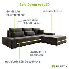 Bank Davos mit LED
