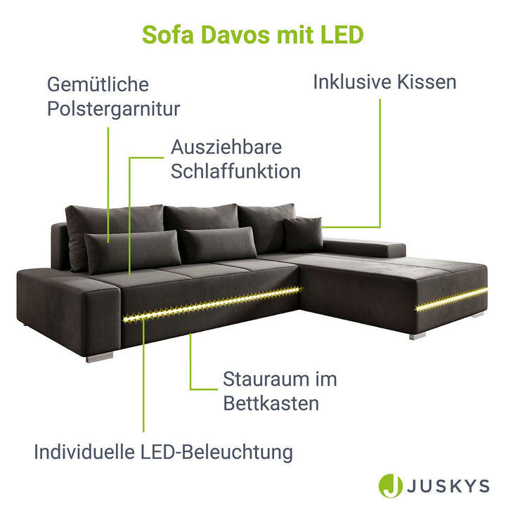 Bank Davos mit LED