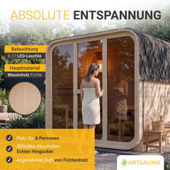 Cube barrelsauna Fjora L