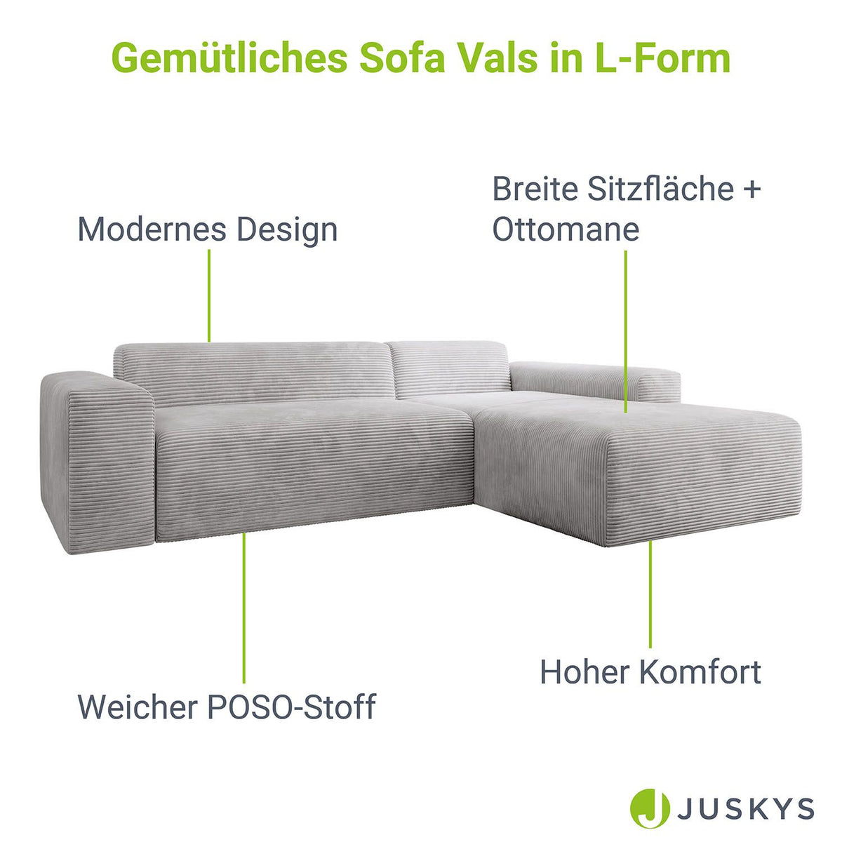 L-vormige bank Vals