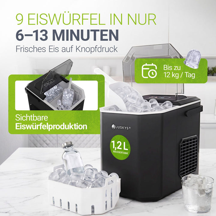 IJsblokjesmachine IceOracle – zelfreinigend, 12 kg ijs per dag