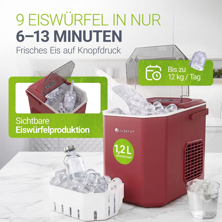 IJsblokjesmachine IceOracle – zelfreinigend, 12 kg ijs per dag