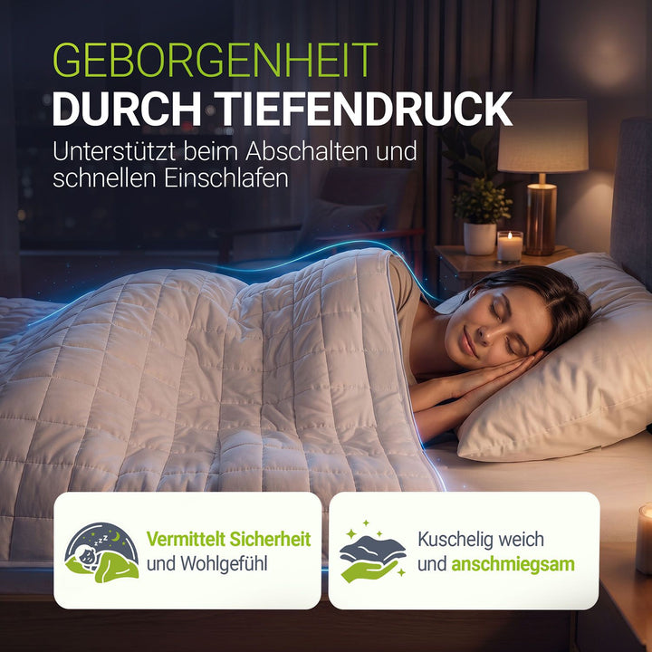 Verzwaringsdeken 135x200 cm – 5, 7 of 9 kg, met glasparels