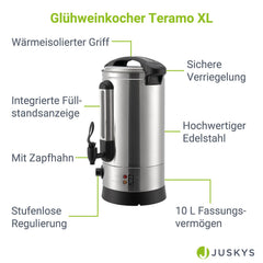 Glühwein kooktoestel Teramo 7l of 10l