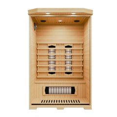 Infraroodcabine Oslo – 5 volspectrumstralers, hemlockhout