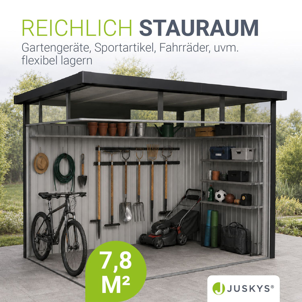 Metalen gereedschapsschuur Luzern