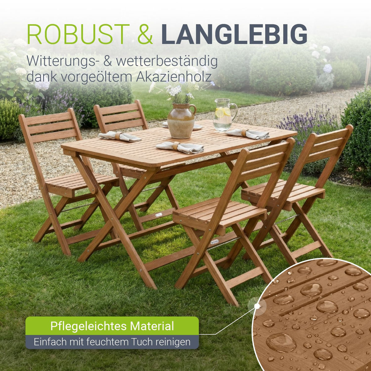 Tuinmeubelset Rimini gemaakt van acaciahout