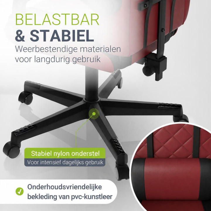 Gamestoel HyperSeat – kunstleer, verstelbare rugleuning, 120 kg
