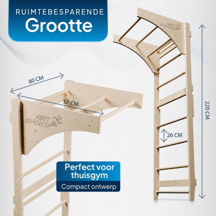Houten klimrek voor volwassenen