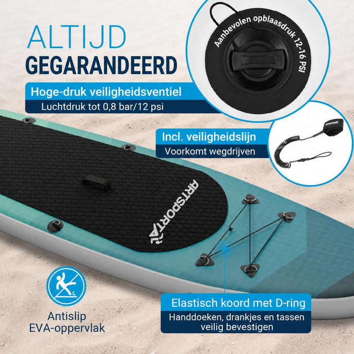 Supboard Beach Rocker – opblaasbaar met kajakzitting, tot 150 kg