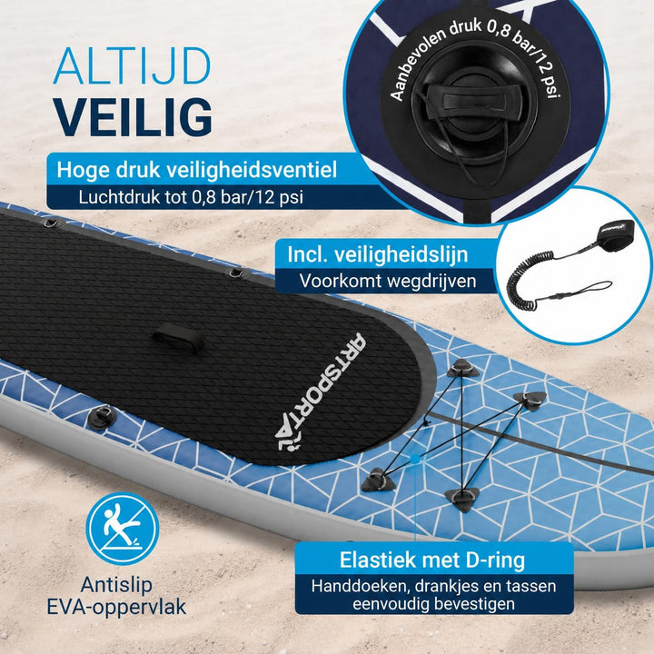 Supboard Beach Rocker – opblaasbaar met kajakzitting, tot 150 kg