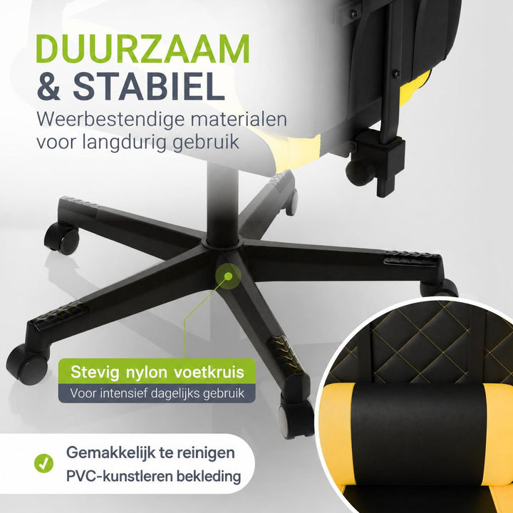 Gamestoel HyperSeat – kunstleer, verstelbare rugleuning, 120 kg