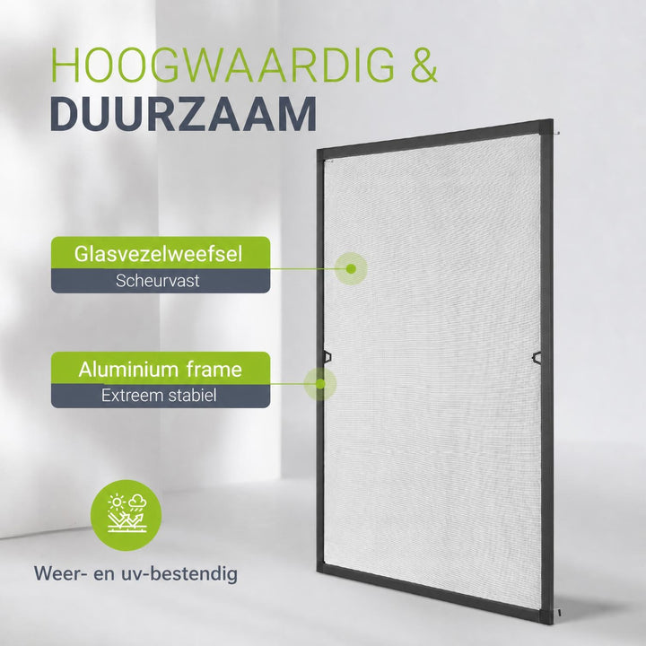 Raamhor met aluminium frame – insectenhor zonder boren
