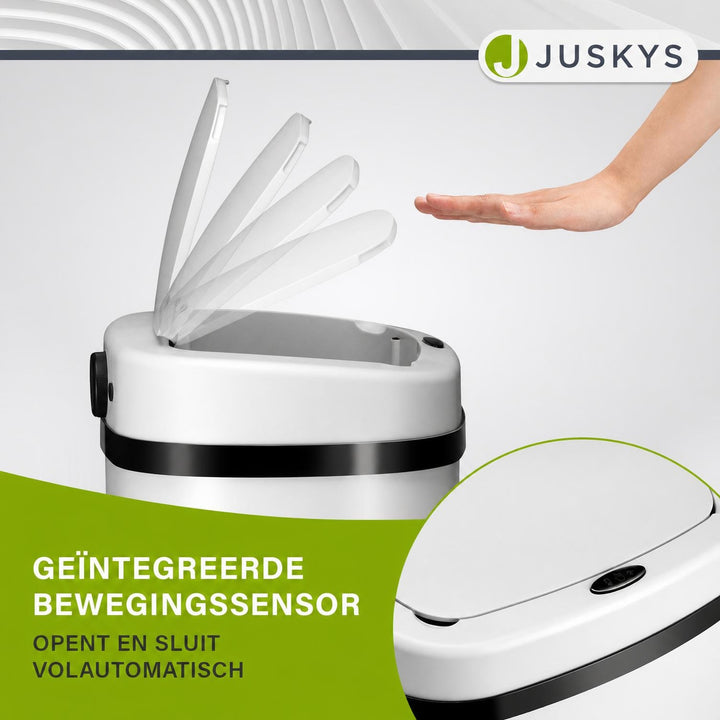 Sensor prullenbak 50 liter – rechthoekig, automatisch deksel