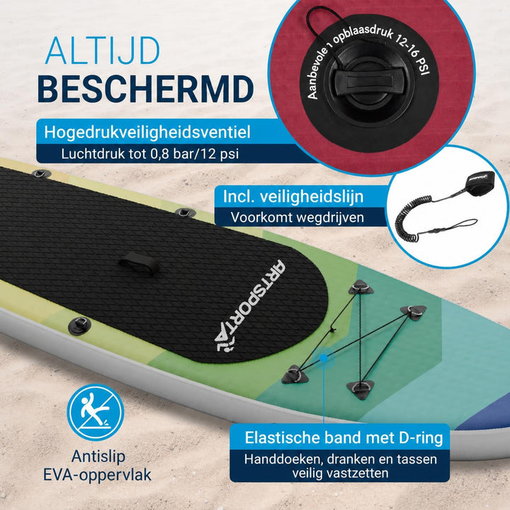 Supboard Beach Rocker – opblaasbaar met kajakzitting, tot 150 kg
