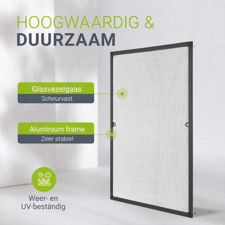 Raamhor met aluminium frame – insectenhor zonder boren