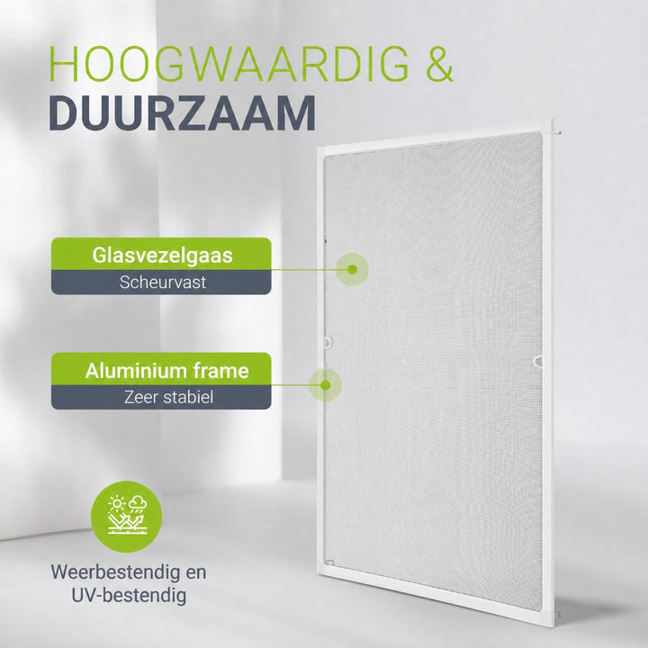Raamhor met aluminium frame – insectenhor zonder boren