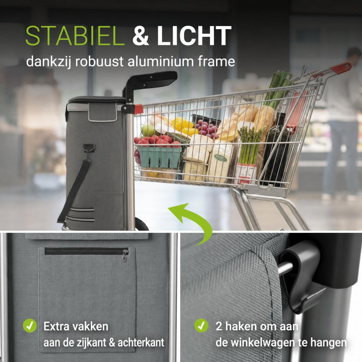Boodschappentrolley 3-in-1 – 56 liter, draagvermogen 30 kg