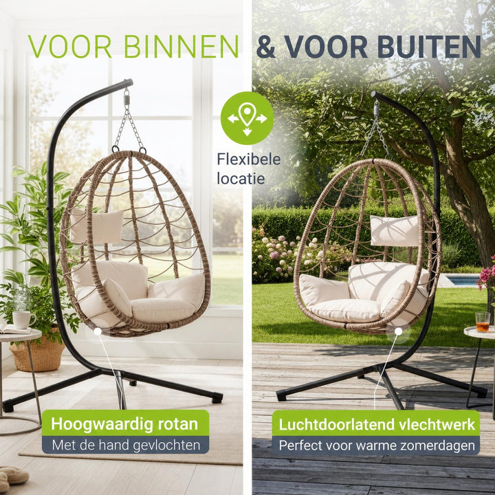 Hangstoel Aria met standaard – inclusief kussen, tot 130 kg