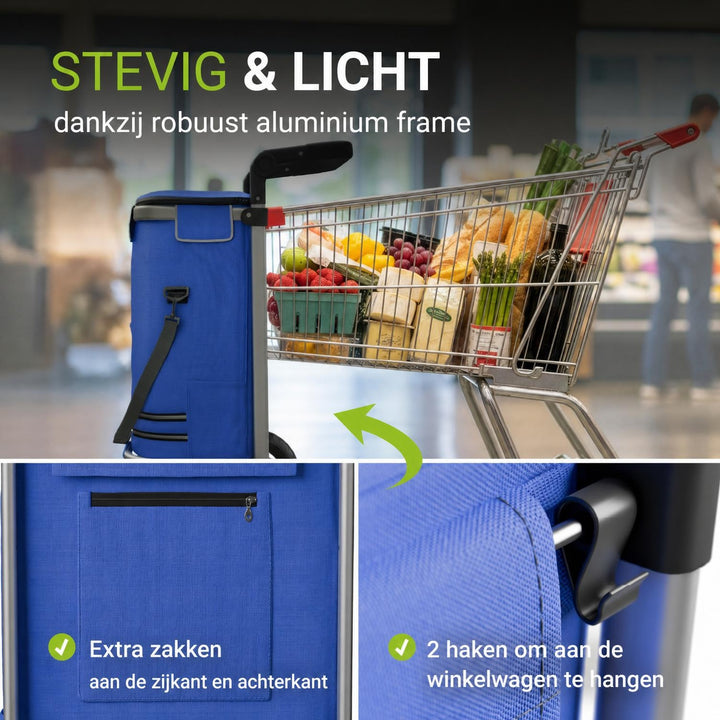 Boodschappentrolley 3-in-1 – 56 liter, draagvermogen 30 kg