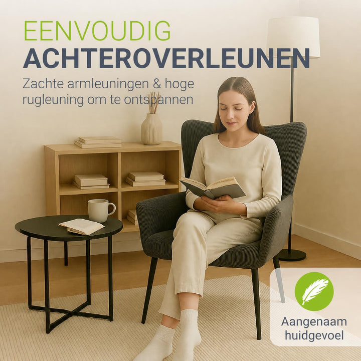Oorfauteuil Odense – met of zonder voetenbank, tot 120 kg