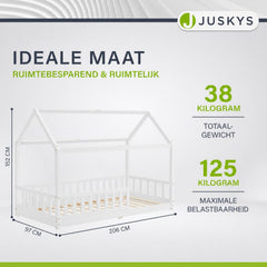 Kinderbed Marli 90x200 cm – huisbed met uitvalbeveiliging