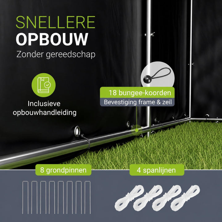 Opbergtent voor fietsen en tuingereedschap – maat S of M