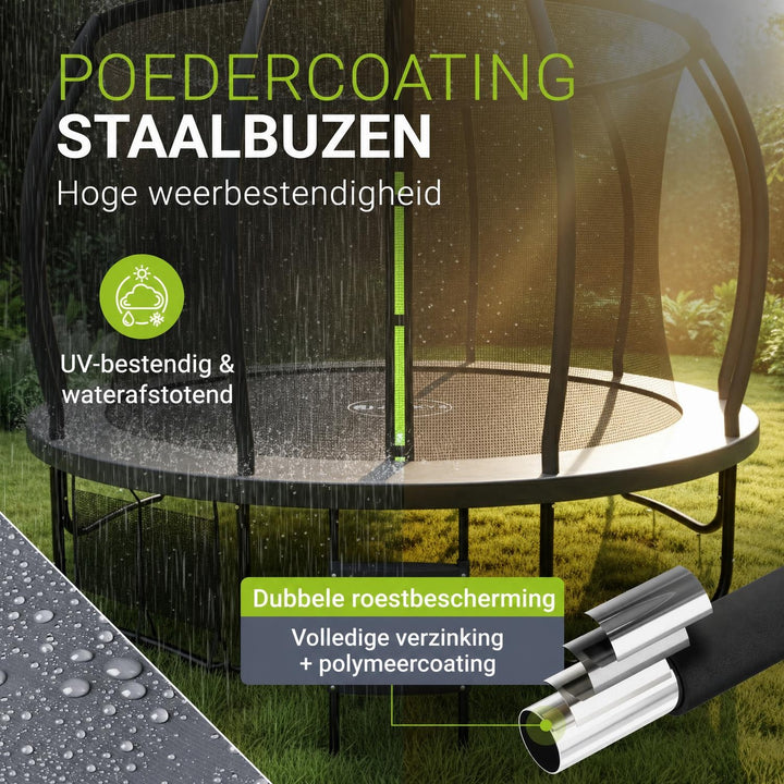 Trampoline SkyBounce – met veiligheidsnet en EasyAccess-ladder